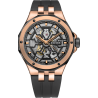 Edox Delfin the original mecano automatic 85303 357RN NRN en or rose et bracelet noir.