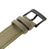 Bracelet toile kaki Montre Carlingue Military 01 Acier grisé et vert kaki