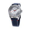 Carlingue Military, boîtier en acier, cadran gris et aiguille des secondes rouge.
