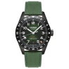 Montre automatique française Carlingue Aviation 01  Noir & Vert CT-002-A "Nylon"