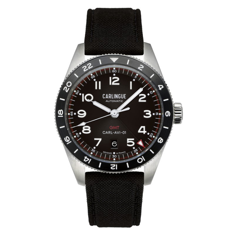Montre automatique Aviation 01 Noir CT-002-B "Nylon"