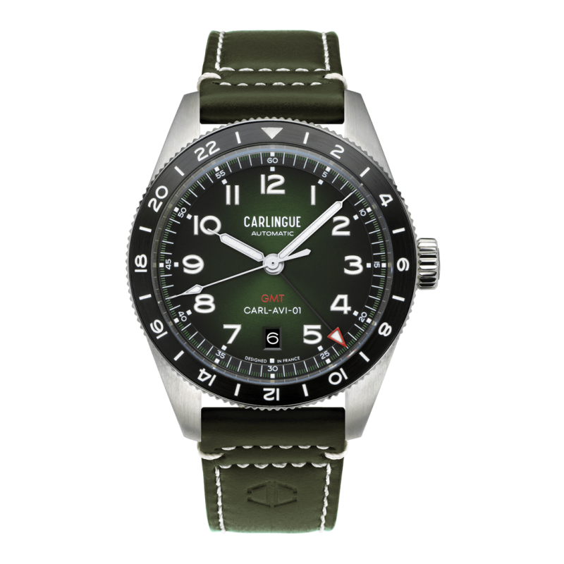 Carlingue Aviation 01 Vert & Cuir Vert CT-002-D "Cuir"