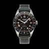 Montre automatique française Carlingue Aviation 01 Noir bracelet en cuir