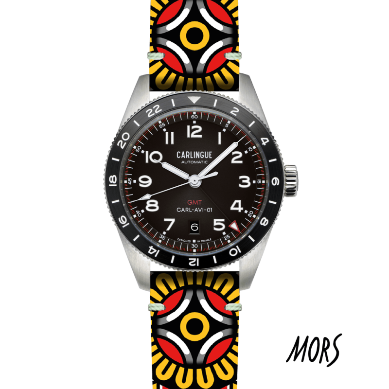 Carlingue Aviation 01 CT-002-B en acier et son bracelet Mandala Tattoo.