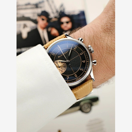 BlackCat Shaka Copper Black | French Chronograph Watch