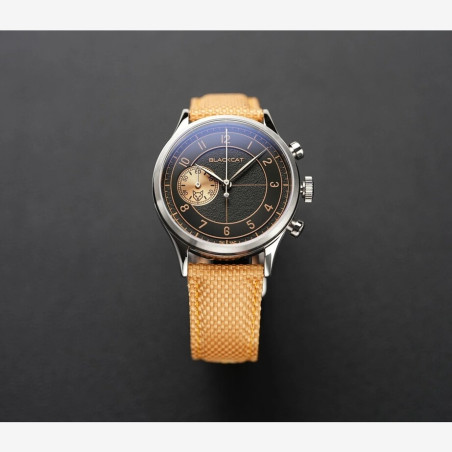 BlackCat Shaka Copper Black | French Chronograph Watch