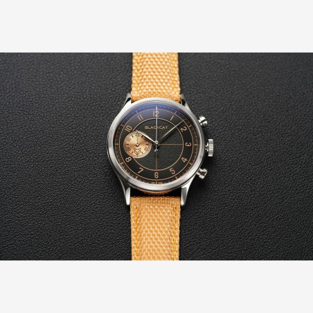 BlackCat Shaka Copper Black | French Chronograph Watch