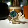 Capusson Green Heritage | French automatic watch, sunburst dial