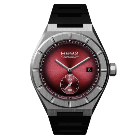 Montre H992 H1 Burgundy + Silver "caoutchouc"