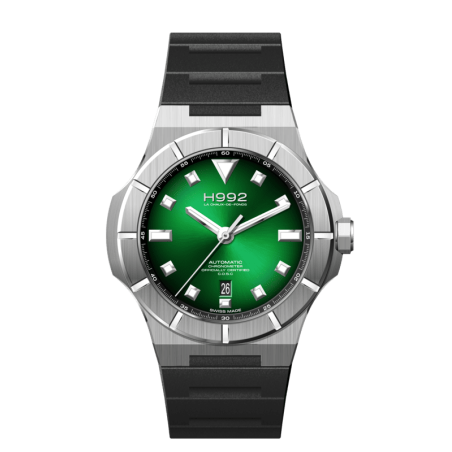 Montre H992 H4 Green + Silver "caoutchouc"