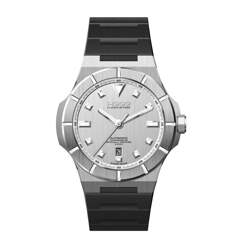 Montre H992 H4 Silver + Silver "caoutchouc"