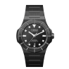 H992 H4 Black, montre suisse full black, boîtier et bracelet en DLC noir et cadran noir brossé.