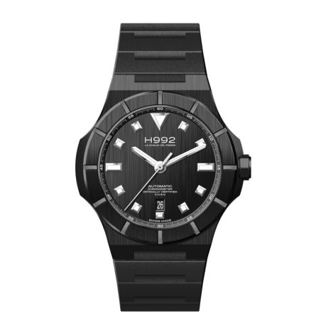 Montre H992 H4 Black + Black "caoutchouc"