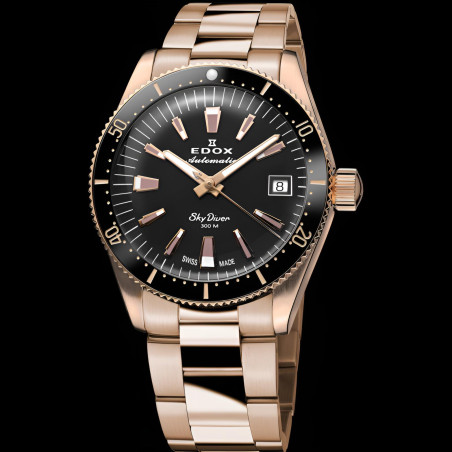 Montre Edox Skydiver 38 Date Automatic 80131 37RNM NI