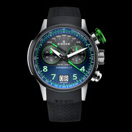 Edox Chronorally 38003 TINV BUNV | Montre chronographe suisse