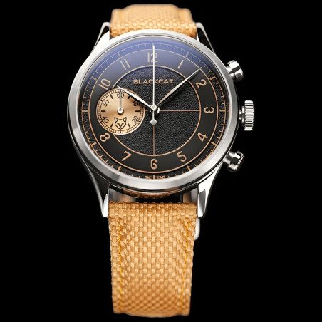 BlackCat Shaka Copper Black | French Chronograph Watch