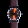Capusson Brun Havane | Montre automatique française, cadran soleillé