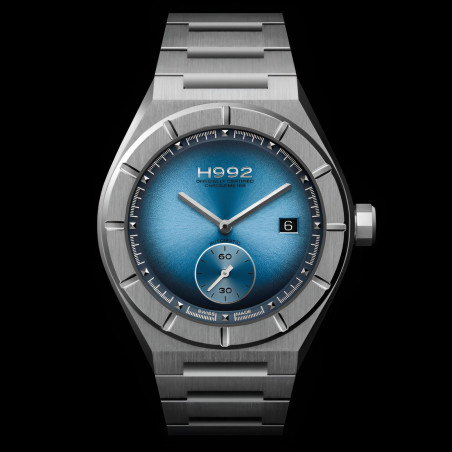 H992 H2 Blue + Silver "Caoutchouc" | Montre automatique suisse