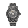 Fond de montre transparent montrant le calibre La Joux-Perret G100 avec sa masse oscillante décorée.