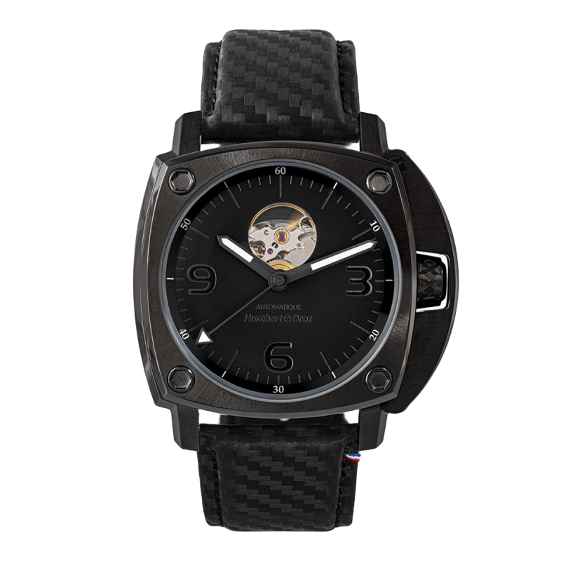 Montre full black Humbert Droz HD1 fantôme, fabrication Française  et mouvement automatique.