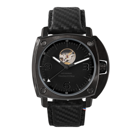 Montre full black Humbert Droz HD1 fantôme, fabrication Française  et mouvement automatique.